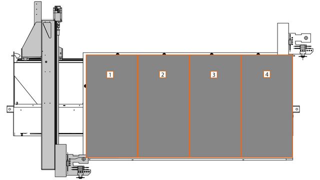 Flexible vacuum zones for variable panel sizes Flexible vacuum zones for variable panel sizes