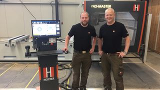Holzher reference customer joinery Keuper with CNC Evolution and 5-axis Pro-Master, edge banding machine Streamer and panel saw Sector