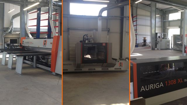 Satisfied HOLZHER customer in the Caribbean with 5-axis CNC machine, edgebander, pressure beam saw HOLZ-HER reference customer in the Caribbean with edgebander, panel saw and CNC machining center